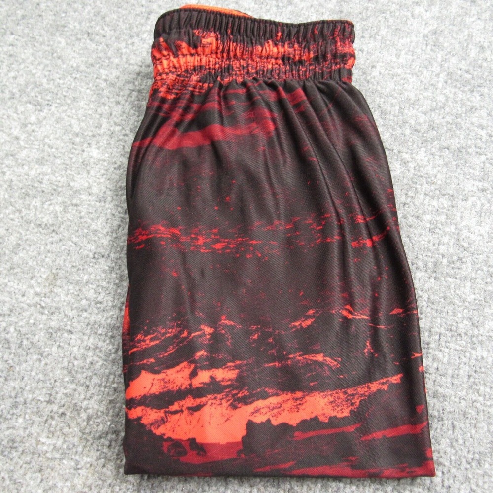 Nike Shorts Mens Medium LeBron Shield Elite Basketball Red Cityscape 686164-696